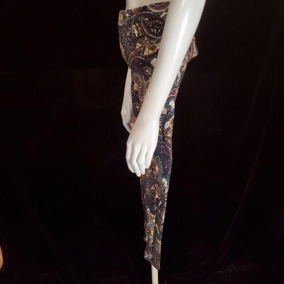 7 For All Mankind Ankle Skinny Paisley Jeans (24) - Picture 4 of 7